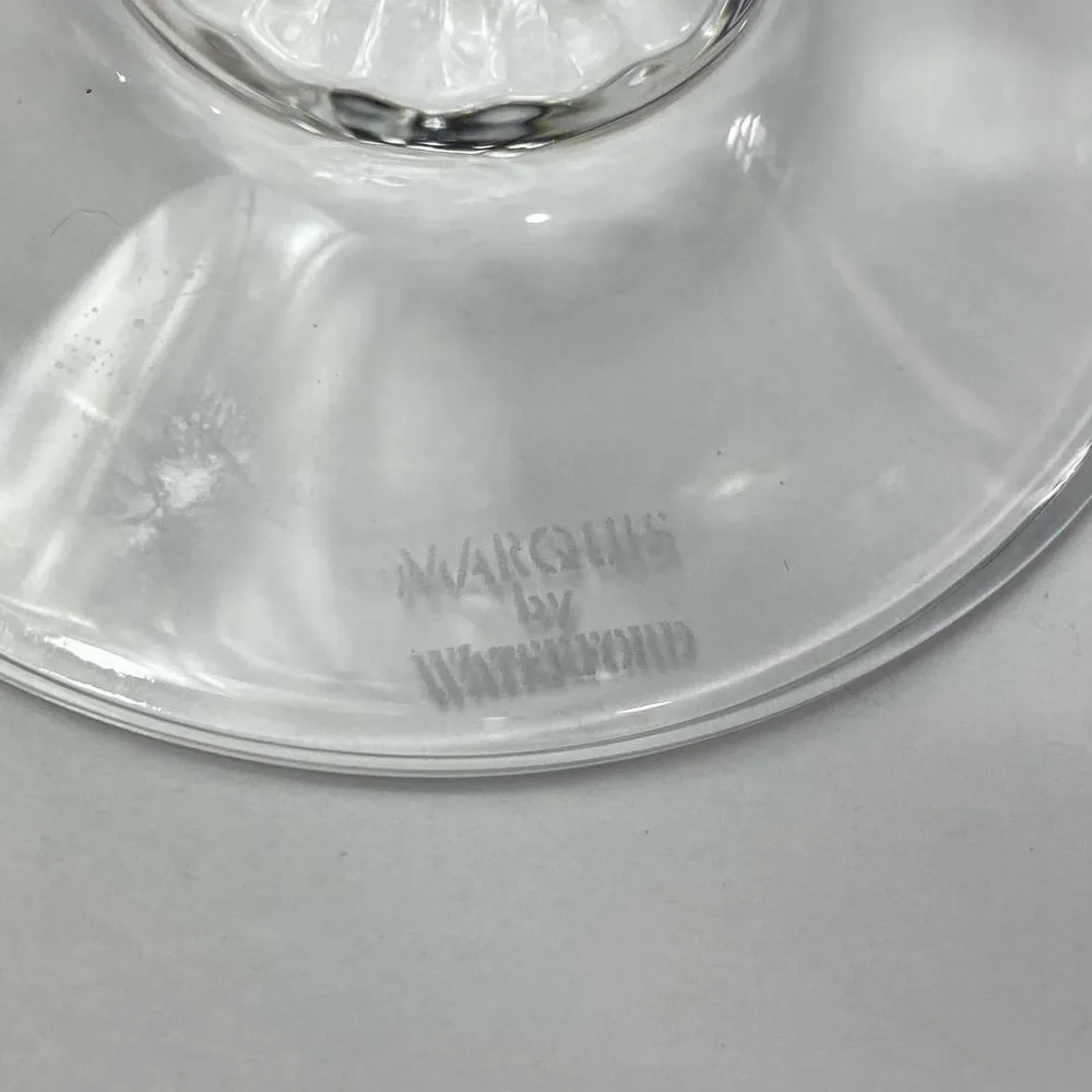 Set of 3 Waterford Marquis Crystal Wine Glasses Heavy